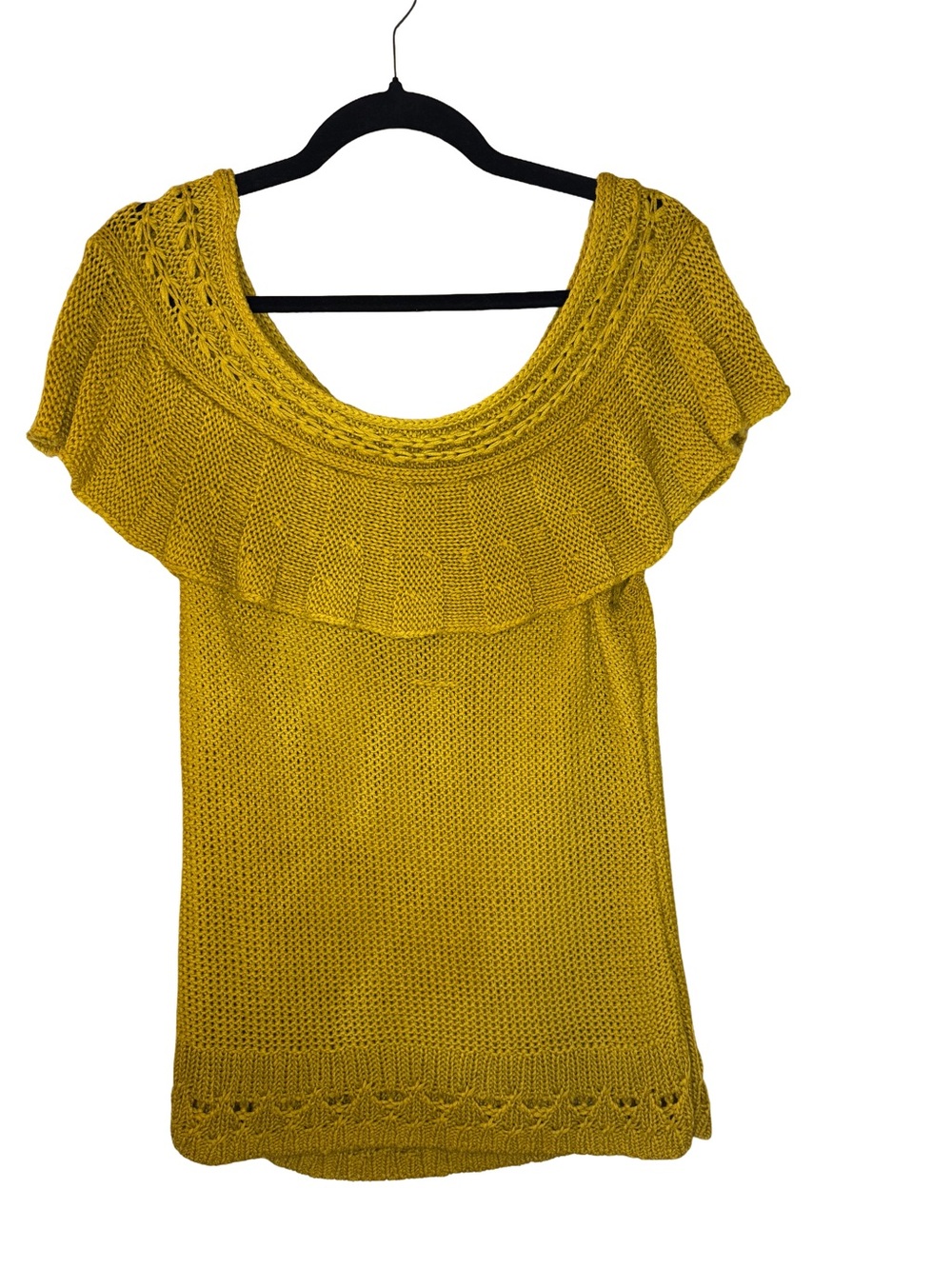 Anthropologie Women’s Mustard Yellow Knit Sweater